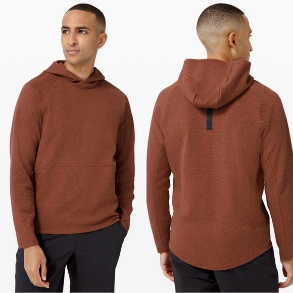 Lululemon At Ease Hoodie Heathered Ancient Copper Black XS Terracotta Athletic - Picture 1 of 8